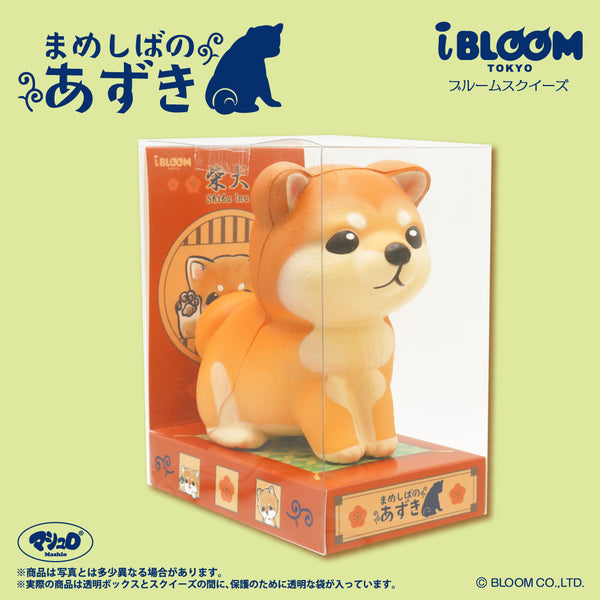 Azuki the Mame-Shiba displayed in his boxed packaging